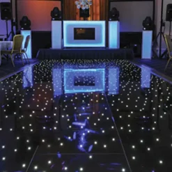Black LED Starlight Dance Floor Kit - 8ft x 8ft (includes Flight Case)