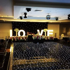 Black LED Starlight Dance Floor Kit - 12ft x 12ft (includes Flight Case)