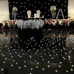 Black LED Starlight Dance Floor Kit - 16ft x 16ft (includes Flight Case)
