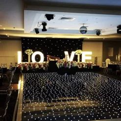 Black LED Starlight Dance Floor Kit - 16ft x 16ft (includes Flight Case)