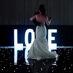 Black LED Starlight Dance Floor Kit - 16ft x 16ft (includes Flight Case)