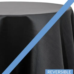Black - Royal Slub Designer Tablecloth - Many Size Options
