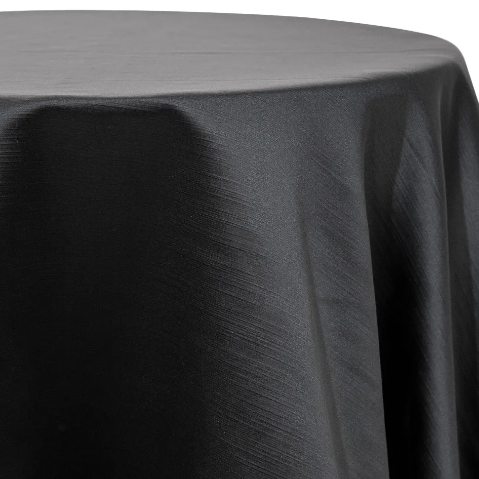 Black - Royal Slub Designer Tablecloth - Many Size Options