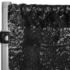 Black Sequin Backdrop Curtain w/ 4" Rod Pocket by Eastern Mills - 10ft Long x 9.5ft Wide