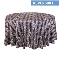 Black/Silver - Limestone Designer Tablecloths by Eastern Mills - Many Size Options