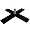 Black Slip-Fit 8in x 14in Cross Base (Up to 8ft) with 3"/6" Pin