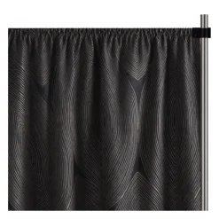 Black Sombra Curtain Panel w/ 4" Rod Pocket - 110" Wide - Many Size Options