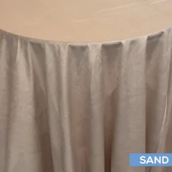 Bliss Velvet Tablecloth by Eastern Mills - Sand - Many Size Options