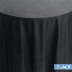 Bliss Velvet Tablecloth by Eastern Mills - Black - Many Size Options