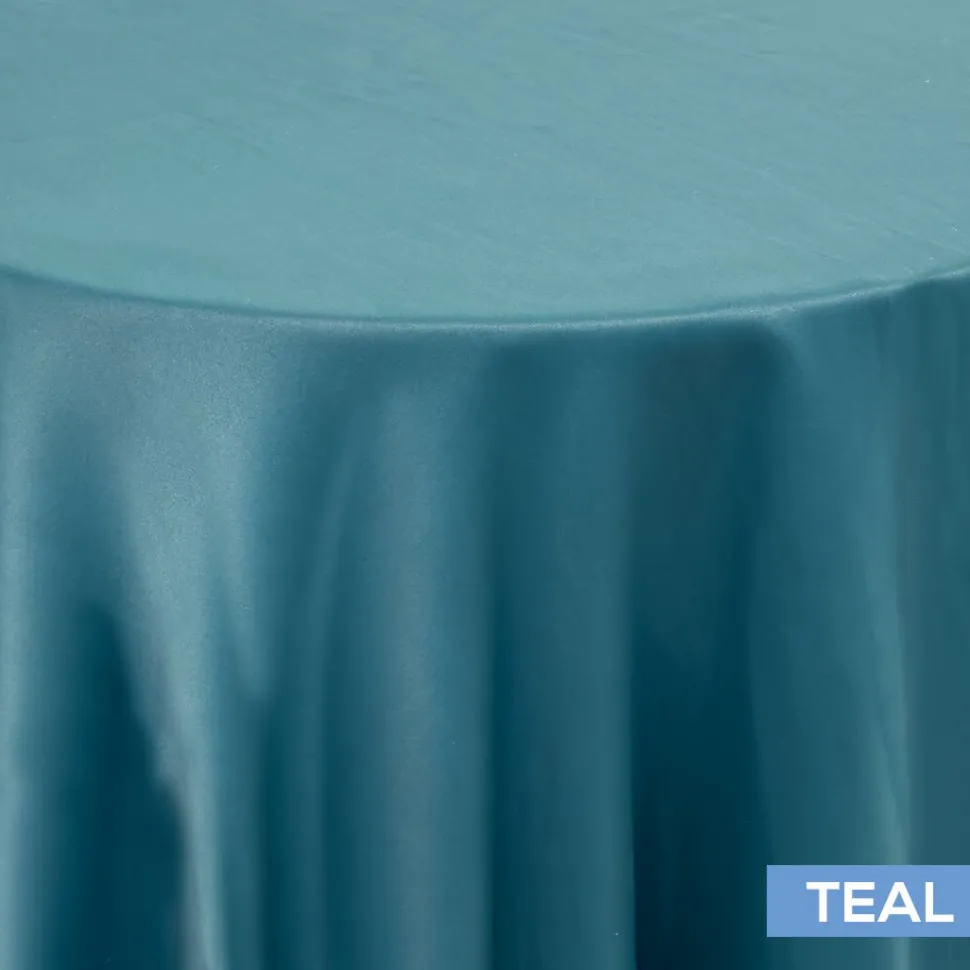 Bliss Velvet Tablecloth by Eastern Mills - Teal - Many Size Options