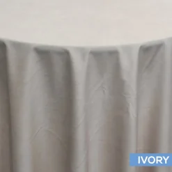 Bliss Velvet Tablecloth by Eastern Mills - Ivory - Many Size Options