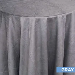 Bliss Velvet Tablecloth by Eastern Mills - Gray - Many Size Options