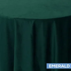Bliss Velvet Tablecloth by Eastern Mills - Emerald - Many Size Options