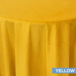 Bliss Velvet Tablecloth by Eastern Mills - Yellow - Many Size Options