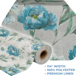 Blue Livia by the Yard - 114" Width