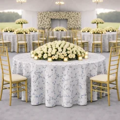 Blue Seraphine Jacquard Tablecloth - Multiple Size Options