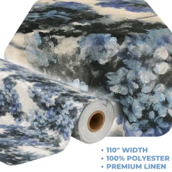Blue Tivoli by the Yard - 110" Width