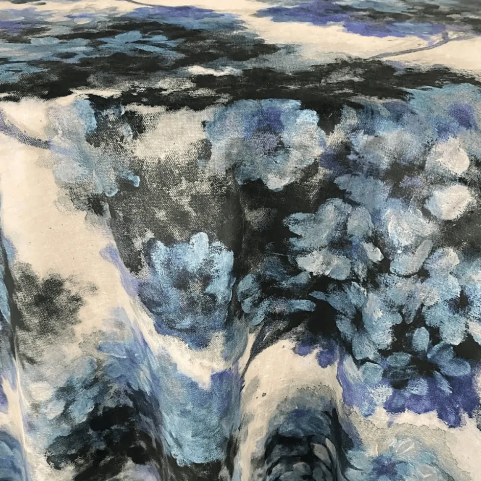 Blue Tivoli Jacquard Tablecloth - Multiple Size Options