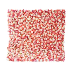 Blush, Coral & White Mixed Florals w/ Greenery - Curtain Style Floral Wall - Easy Install! Select Size