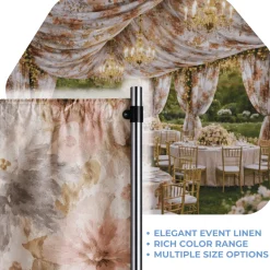 Blush Florence Curtain Panel w/ 4" Rod Pocket - 116" Wide - Many Size Options