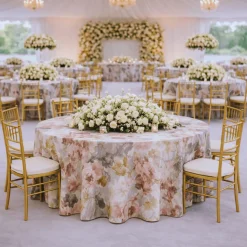 Blush Florence Jacquard Tablecloth - Multiple Size Options