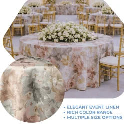 Blush Florence Jacquard Tablecloth - Multiple Size Options