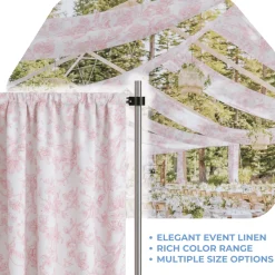 Blush Flores Curtain Panel w/ 4