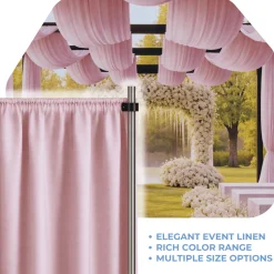 Blush La Petite France Curtain Panel w/ 4