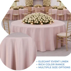 Blush La Petite France Jacquard Tablecloth - Multiple Size Options