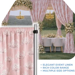 Blush Lindos Curtain Panel w/ 4" Rod Pocket - 110" Wide - Many Size Options