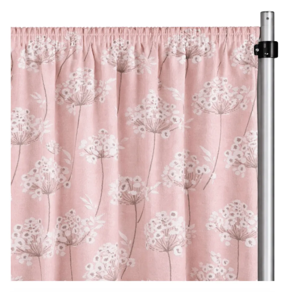 Blush Lindos Curtain Panel w/ 4" Rod Pocket - 110" Wide - Many Size Options