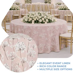 Blush Lindos Jacquard Tablecloth - Multiple Size Options