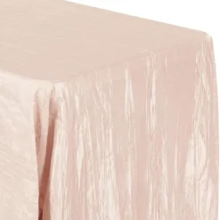 Blush/Rose Gold Accordion Crushed Taffeta - Square / Round / Rectangular Table Topper/Overlay