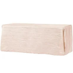 Blush/Rose Gold Accordion Crushed Taffeta - Square / Round / Rectangular Table Topper/Overlay