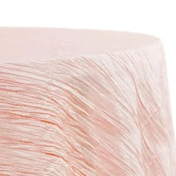 Blush/Rose Gold Accordion Crushed Taffeta - Square / Round / Rectangular Table Topper/Overlay