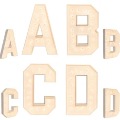 Bold Wood Marquee Letters - 4ft