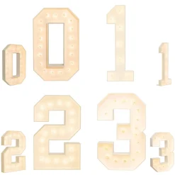 Bold Wood Marquee Numbers & Symbols - 4ft