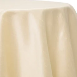Bone - Shantung Satin “Capri” Tablecloth - Many Size Options