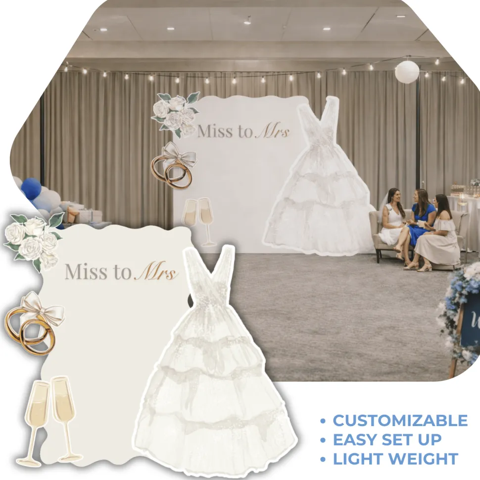 Bridal Bliss Foam Core Backdrop Kit by PopScene™