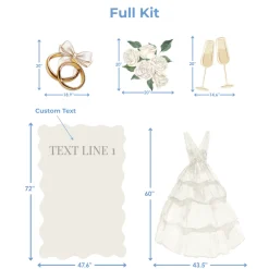 Bridal Bliss Foam Core Backdrop Kit by PopScene™