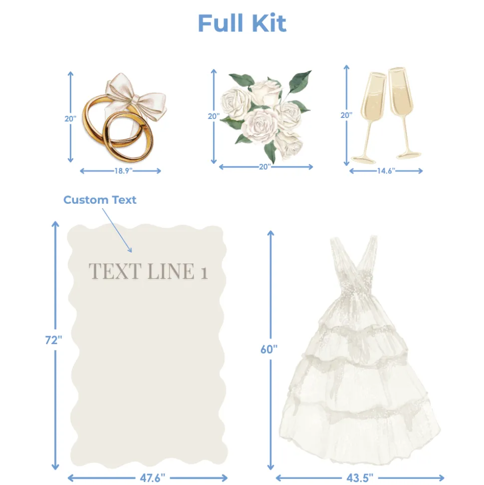 Bridal Bliss Foam Core Backdrop Kit by PopScene™