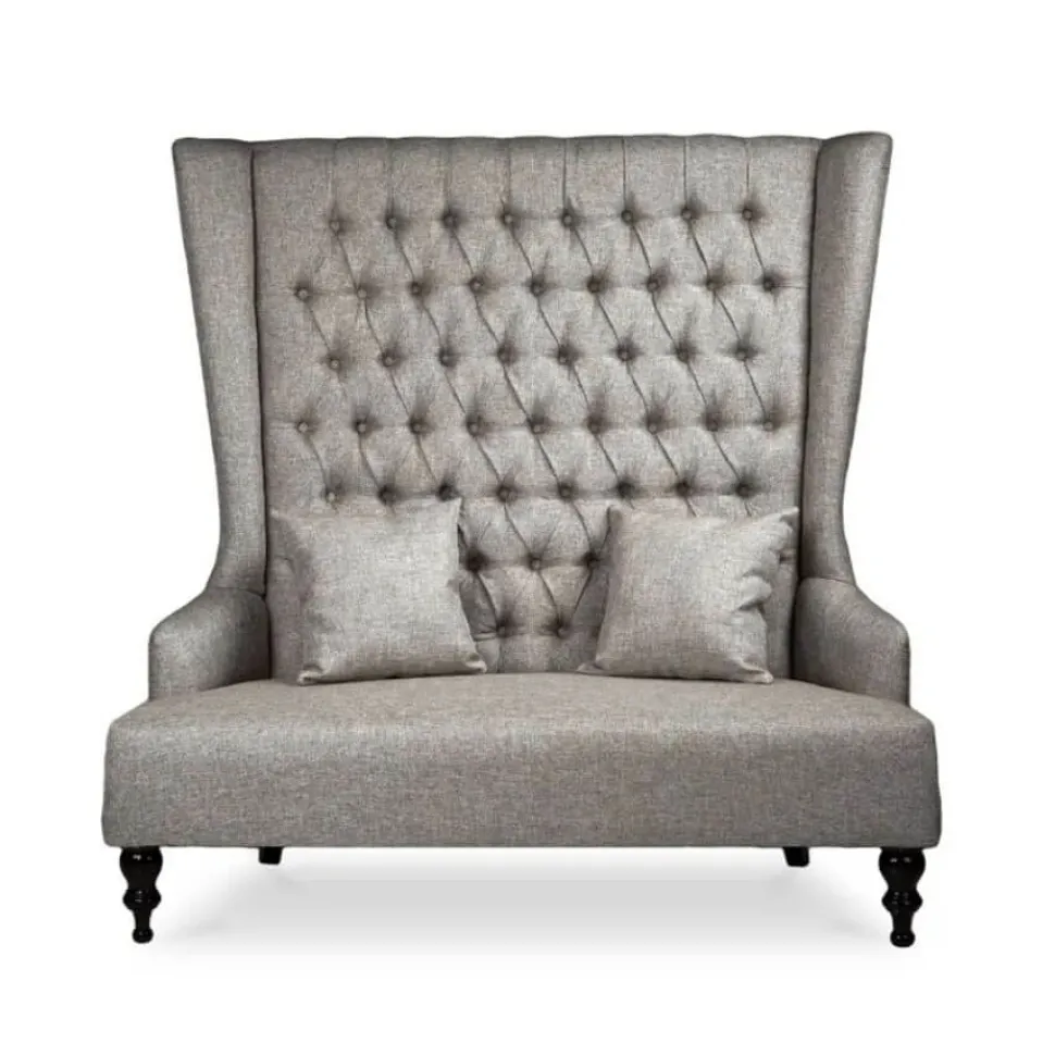 Bride and Groom Throne Loveseat - Taupe