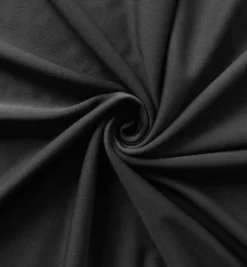 BULK BUY! 12 PIECES! *IFR* 8ft Long Poly Stretch / Scuba Cloth Drape Panel w/ Sewn Rod Pocket (IFR) - Black