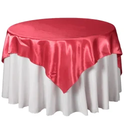Bulk Economy Satin Overlay - 72" X 72" - 12 Pieces - Many Colors!