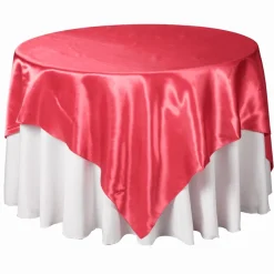 Bulk Economy Satin Overlay - 90" X 90" - 12 Pieces - Many Colors!