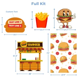 Burger Joint Foam Core Backdrop Kit by PopScene™