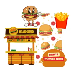 Burger Joint Foam Core Backdrop Kit by PopScene™