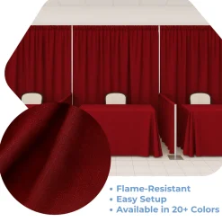 Burgundy - Banjo Cloth Drape Panel by Eastern Mills w/ Sewn Rod Pocket