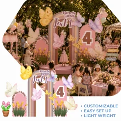Butterfly Garden Foam Core Birthday Backdrop Kit by PopScene™