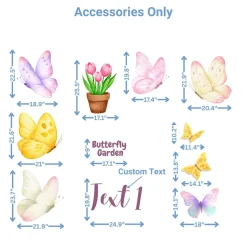 Butterfly Garden Foam Core Birthday Backdrop Kit by PopScene™